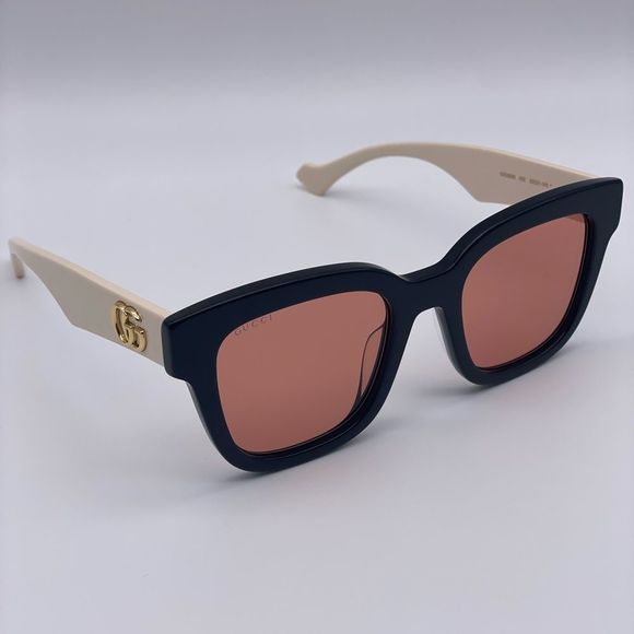 GUCCI GG0998S 002 Black/White/Orange Women Sunglasses - Picture 2 of 12